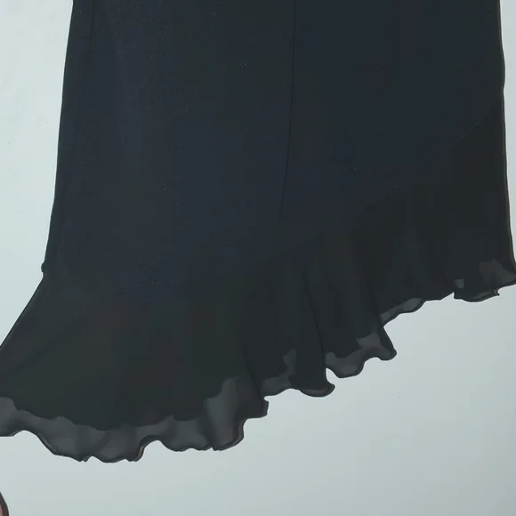 NWOT Wolford Sleeveless Dress Asymmetric Ruffle Hem, Black - Picture 5 of 7